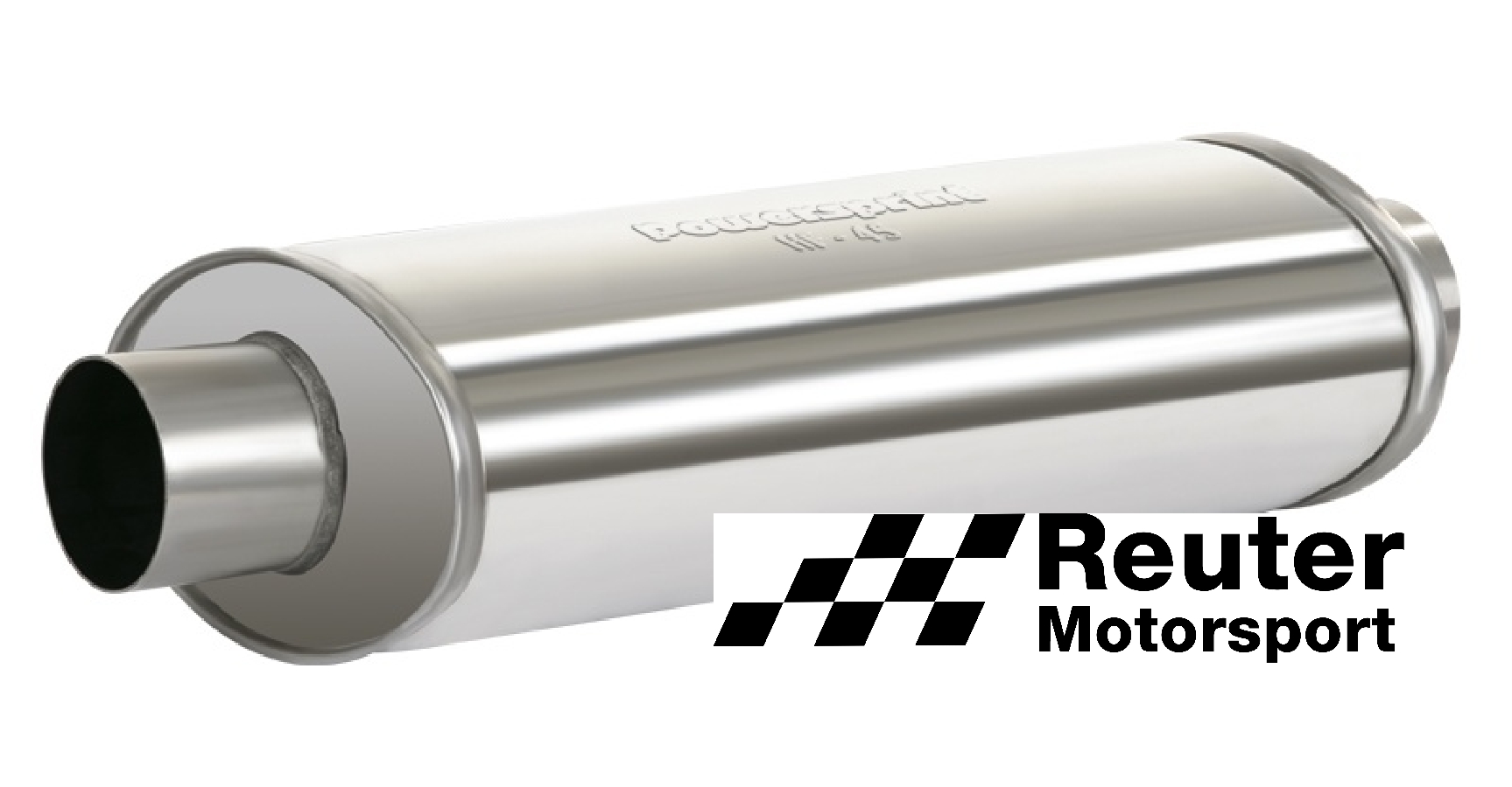 Edelstahl Sport-Schalldämpfer oval 1-flutig - Kopie