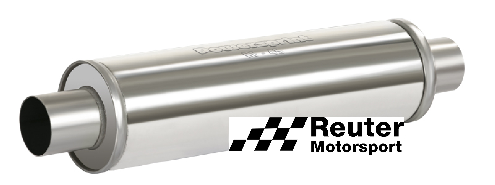 Edelstahl Sport-Schalldämpfer rund - Kopie