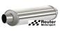 Preview: Edelstahl Motorsport-Schalldämpfer universal mit Anschluss-Durchmesser 70mm / Länge 450mm oval