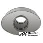 Preview: Edelstahl Motorsport-Schalldämpfer universal mit Anschluss-Durchmesser 60mm / Länge 450mm oval