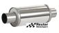 Preview: Edelstahl Short-Box Motorsport-Schalldämpfer universal mit Anschluss-Durchmesser 65mm / Länge 250mm