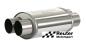 Preview: Edelstahl Short-Box Motorsport-Schalldämpfer universal mit Anschluss-Durchmesser 2x 76mm / Länge 250mm