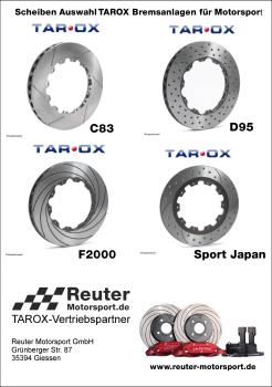 BMW E36 M3 TAROX 8-Kolben Bremsanlage Motorsport 340x30 für VA (ab 18" Felge) ohne TÜV