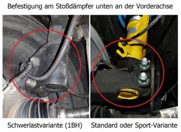VW T5 / T6 / T6.1 KW Gewindefahrwerk Variante 3 Leveling INOX (mit Federbeinklemmung)