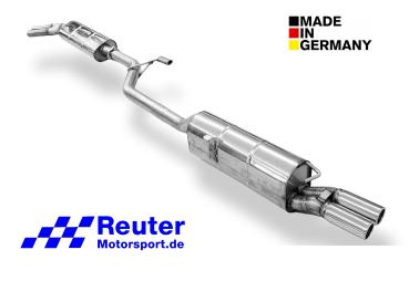 BMW E28 520i ohne Kat 96 kW Sport-Endschalldämpfer mit Endrohre 2x63mm und Vorschalldämpfer Edelstahl