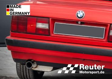 BMW E30 316i / 318i M40 ab 9/87 Endschalldämpfer ab Kat Edelstahl mit Endrohr 1x80mm