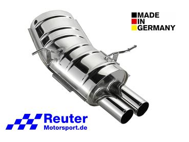 BMW E46 316i/ci (85 kW)[N40][N42][N45][N46] / 318i/ci (105 kW)[N42][N46] Endschalldaempfer  2 x 76 mm+ (Reuter Motorsport CLASSIC-Auspuff)