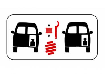 VW T5 und T6 ohne DCC Höherlegungs-Gewindefedern +35mm EIBACH