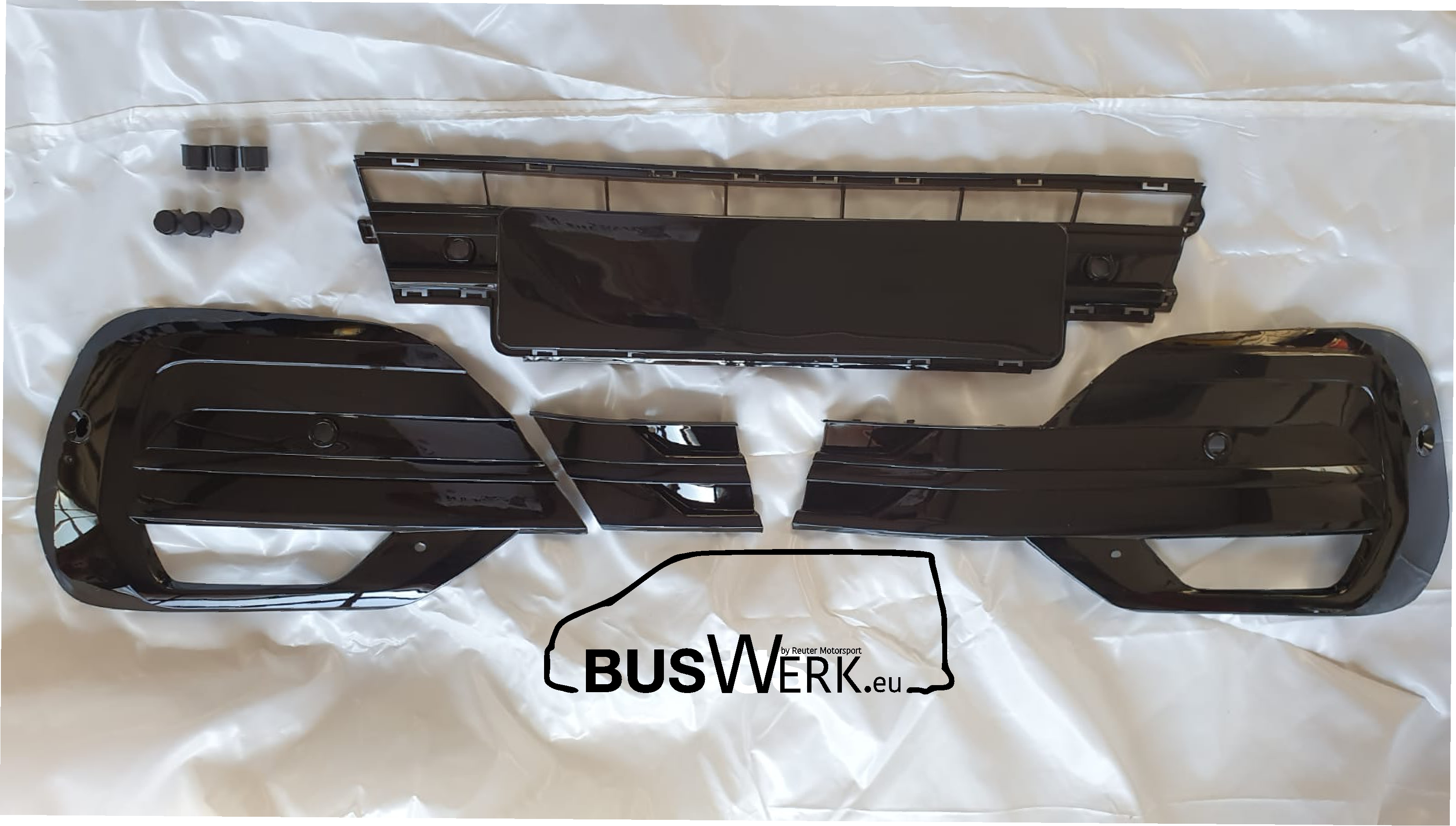 Reuter Motorsport - VW T6.1 Kühlergrill unten / Frontgrill unten schwarz  glänzend