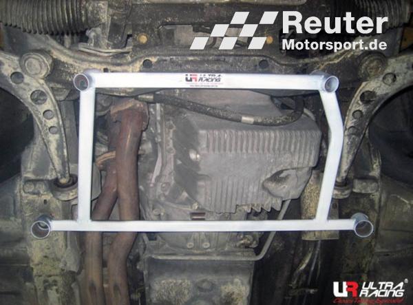 BMW E36 318i M43, 318is, 328i ULTRA Racing 4-Punkt H-Strebe / Querlenkerstrebe vorne unten Rennsport-Qualität