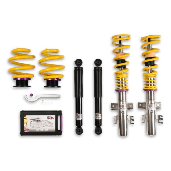 VW T5 / T6 / T6.1 KW Gewindefahrwerk Variante 1 INOX (mit Federbeinklemmung / Standard-Befestigung)