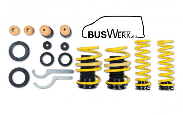 VW T6 und T6.1  höhenverstellbarer Federnsatz (Gewindefedern)