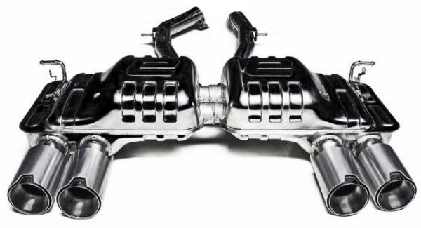 EISENMANN BMW F80 / F82 / F83 M4 (317 kW / 331 kW) ER gerader Abschnitt, Farbe Chrom/Aluminium gebuerstet Endschalldaempfer  4 x 90 mm