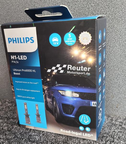 H1 LED PHILIPS Ultinon Pro6000 Boost Set (2 Stck) mit TÜV für BMW E30 und E21