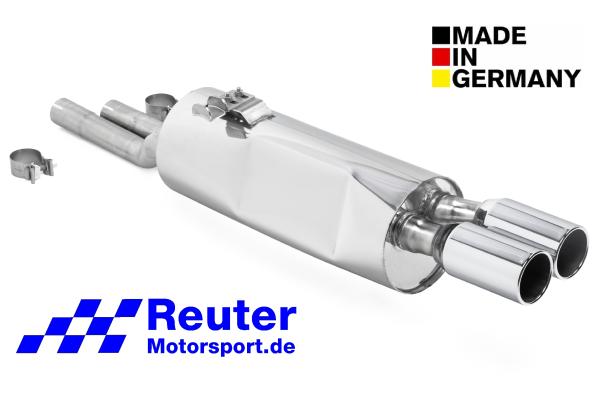 BMW E28 535i / M535i - 136 kW/160 kW [M30] Sport-Endschalldämpfer Edelstahl mit 2x70mm Endrohren (Reuter Motorsport CLASSIC-Auspuff)