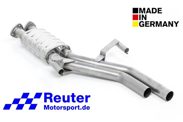 BMW E28 535i / M535i - 136 kW/160 kW [M30] (ohne TÜV) Sport-Mittelschalldämpfer Edelstahl (Reuter Motorsport CLASSIC-Auspuff)