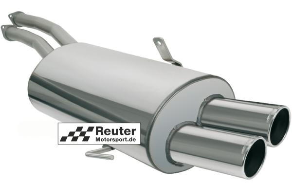 BMW E36 325i, 328i Sportauspuff Edelstahl ab Kat 2x 76mm *mit ABE !*