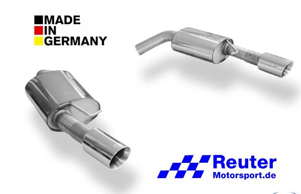 BMW E90, E91, E92 335d / 335i  Endschalldämpfer Edelstahl mit Endrohre rechts/links je 1x 90mm