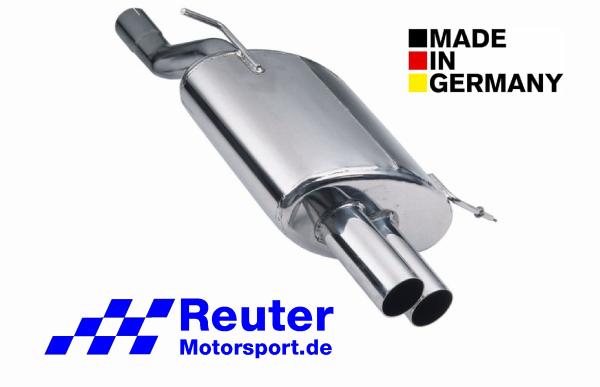 BMW Z3 2,0l (110 kW)  -09/98 /  Z3 2,8l (141 kW / 142 kW)  -09/98 Endschalldaempfer  2 x 76 mm+ (Reuter Motorsport CLASSIC-Auspuff)