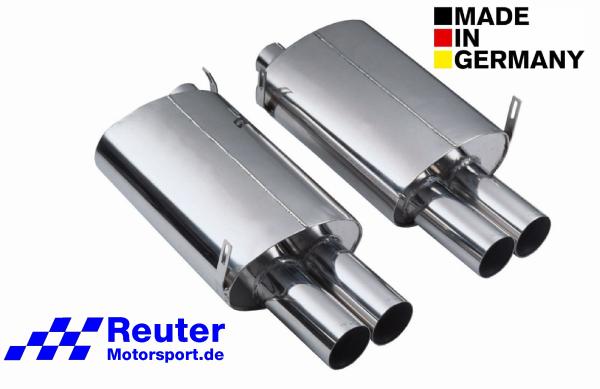 BMW Z3M 3,2l (236 kW)(239 kW) Anschlussrohr+Endschalldaempfer  4 x 76 mm (Reuter Motorsport CLASSIC-Artikel)