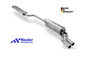 BMW E24 633 CSI 145 kW Mittelschalldämpfer und Endschalldämpfer Edelstahl mit Endrohre 2x63mm