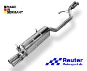 BMW E28 535i Kat 160 kW Sport-Endschalldämpfer mit Endrohre 2x63mm und Rohr bis Kat Edelstahl