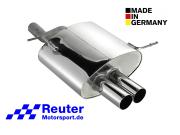 BMW E36 323ti Compact (125 kW) -- 12/1999 Endschalldämpfer  2x  70 mm+ (Reuter Motorsport CLASSIC-Auspuff)