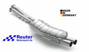 BMW E36 M3 3,0l (210 kW)  /  3,2l (236 kW) Anschlussrohr + Endschalldämpfer  2 x 76 mm+ (Reuter Motorsport CLASSIC-Auspuff)