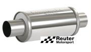 Edelstahl Short-Box Motorsport-Schalldämpfer universal mit Anschluss-Durchmesser 89mm / Länge 250mm